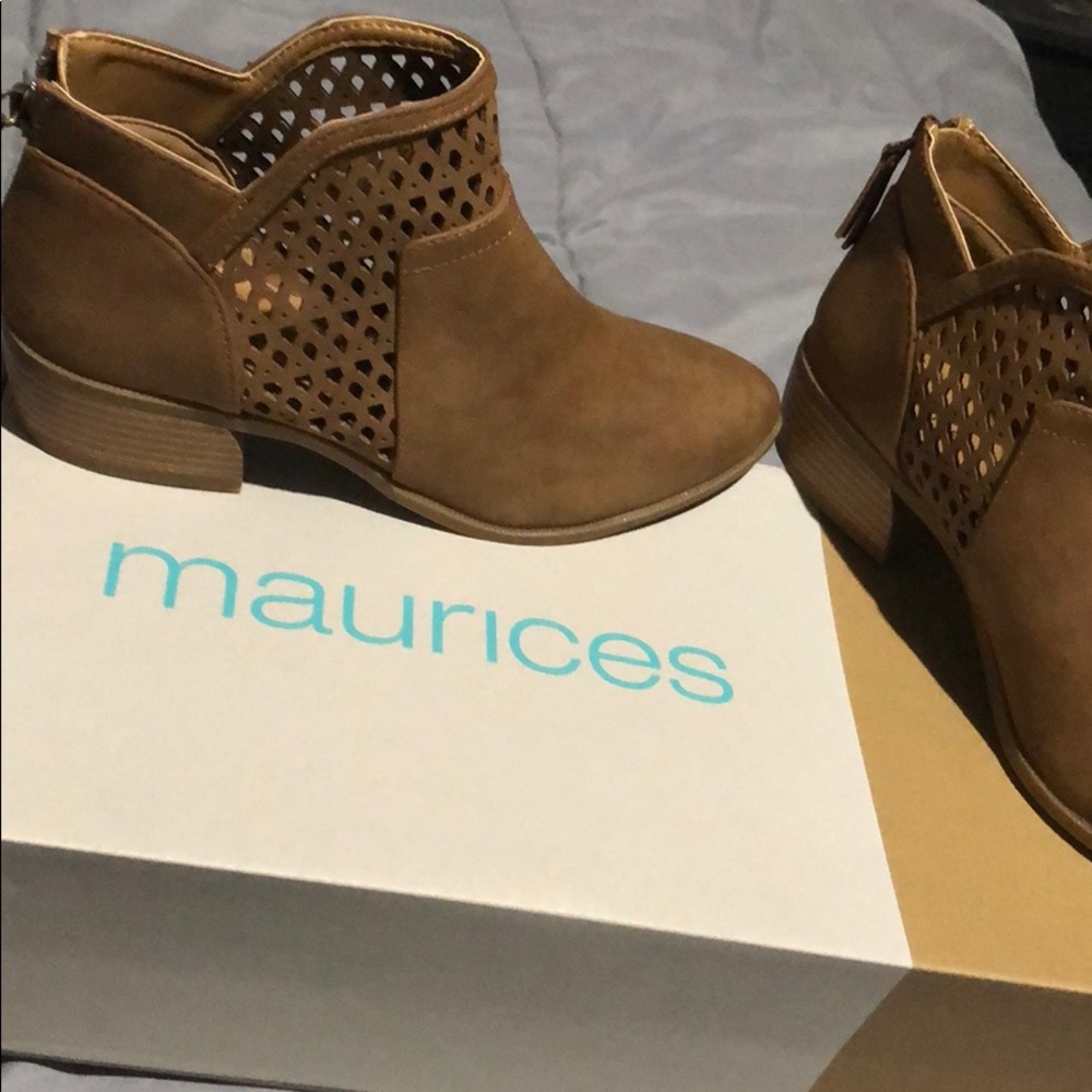 (Maurice’s) Nicole Laser Cut Ankle Bootie